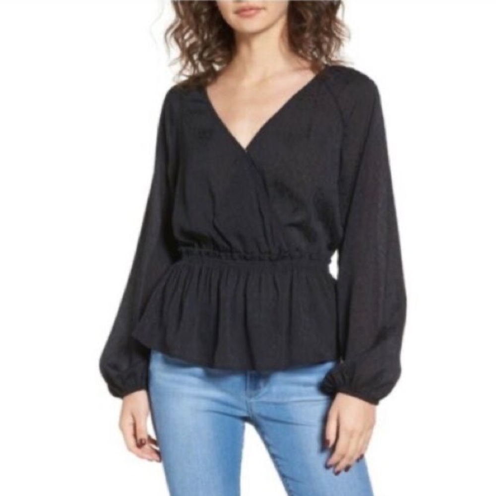 Leith black blouse Size M